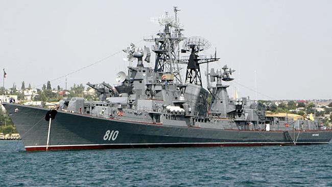 A Russian warship has fired warning shots at a Turkish vessel in the ...