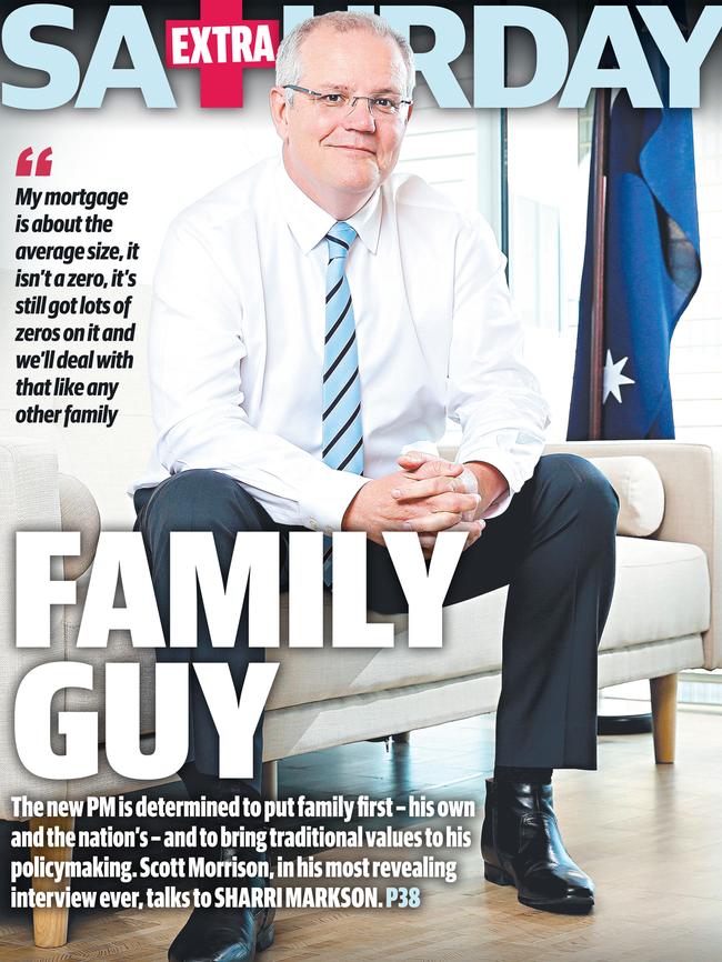 Saturday Extra cover of PM Scott Morrison's interview with Sharri Markson.