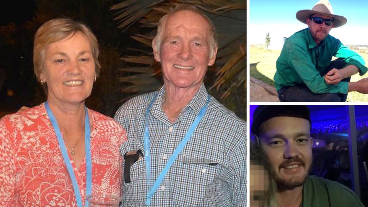 Maree and Merv Schwarz and Graham Tighe all died after a shooting at a Bogie property west of Mackay. Ross Tighe (bottom right) survived a gunshot wound to the stomach after undergoing emergency surgery.