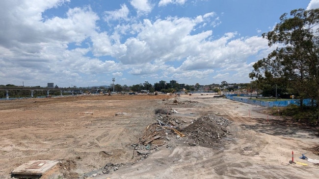 Demolition at the site is now complete and most of the slab has been ripped up. Picture: Facebook/Toombul Redevelopment Community Feedback