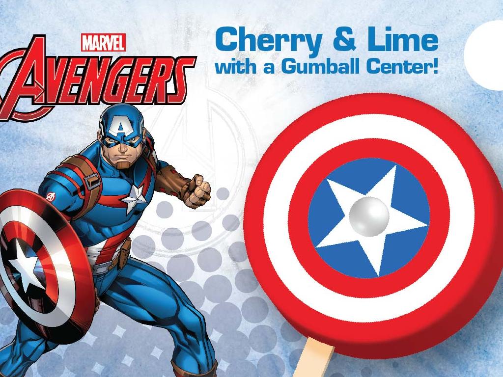 The Avengers Captain America ice blocks from Blue Bunny