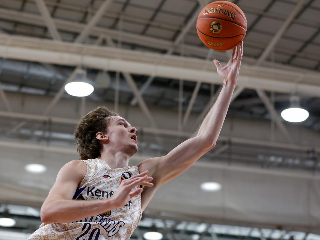 Kody Stattmann of the Taipans in action during the 2024 NBL Blitz match between Brisbane Bullets and Cairns Taipans at Gold Coast Sports and Leisure Centre on September 14, 2024 in Gold Coast, Australia. (Photo by Russell Freeman/Getty Images)