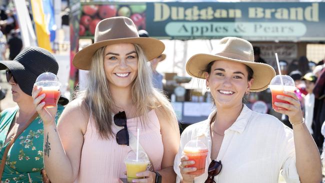 Fiona Langford of Magra and Lucy Cooper of Kempton at A Taste of the Huon. Picture: Chris Kidd