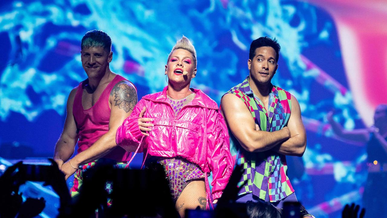 Pink’s 2024 visit will be the first time she’s played stadiums in this country. Picture: Anna Kurth/AFP