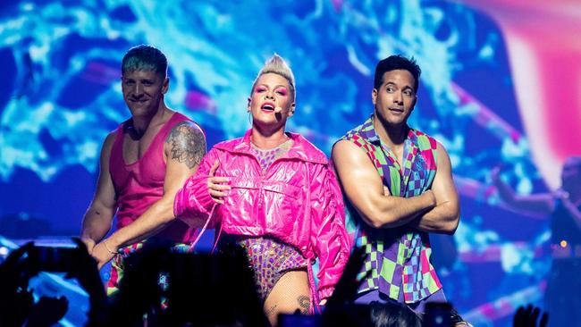 Pink’s 2024 visit will be the first time she’s played stadiums in this country. Picture: Anna Kurth/AFP