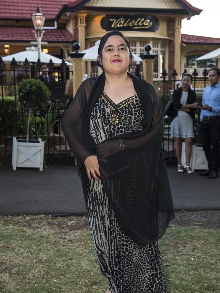 Nadia Eastaugh arrives at Mary MacKillop Catholic College inaugural formal at Cafe Valeta, Thursday, November 19, 2020. Picture: Kevin Farmer