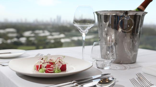 Kingfish dish at Videre Restaurant, RACV Royal Pines. Picture Glenn Hampson