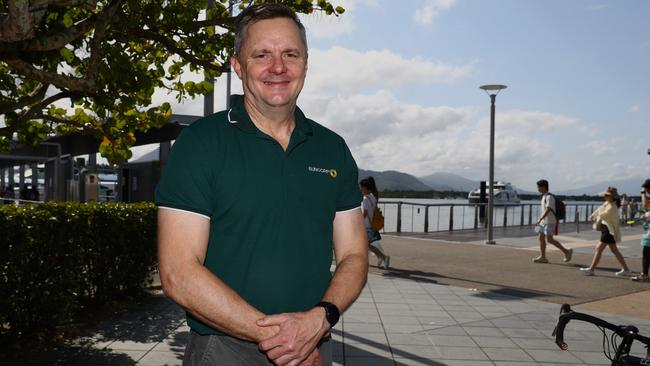 Steve Johnston in Cairns to check on flood recovery claims. Picture: Peter Carruthers