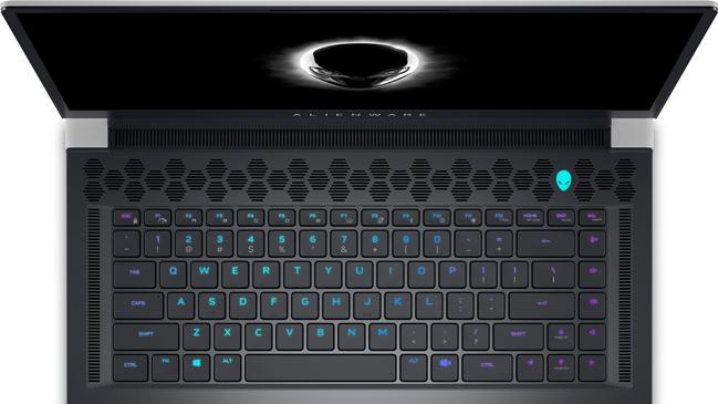 Alienware x15 keyboard and honeycomb cooling vents