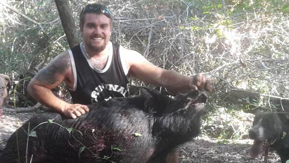 Rhys Wilson, 29, was sentenced after his pig hunting dogs attacked and mauled a horse at Wrights Creek. Picture: Facebook