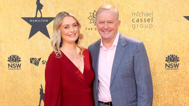 The happy couple at the premiere of Hamilton last year. Picture: Damian Shaw