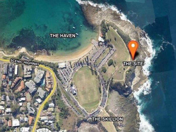 The site of the proposed monument at the popular Terrigal Haven.