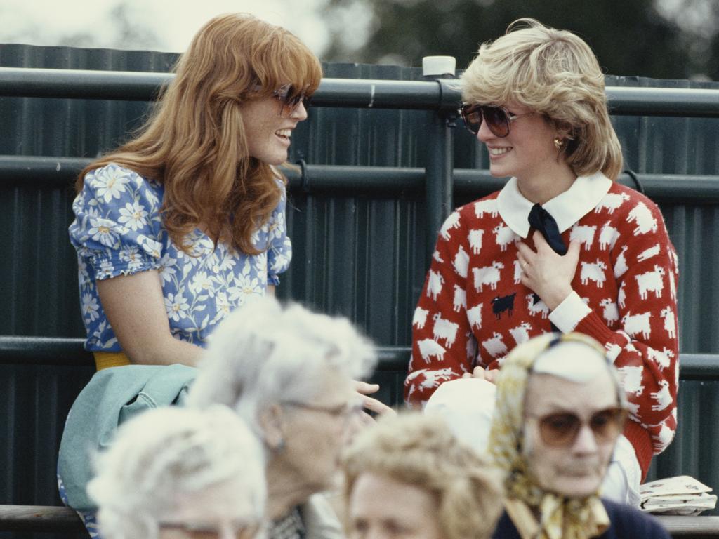 Moments of happiness ... Fergie and Diana at the Guard's Polo Club, Windsor, in 1983.