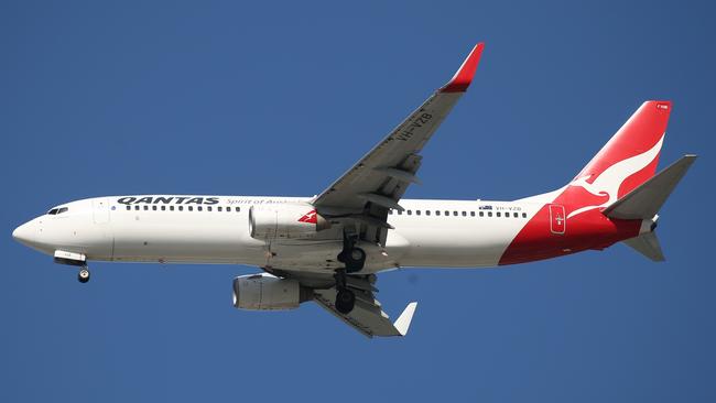 Qantas has announced a reduction in international flights equivalent to grounding 38 aircraft. Picture: Brendan Radke