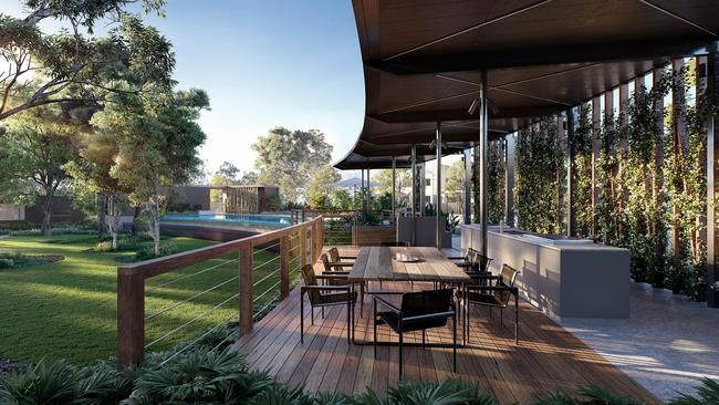 An artist's impression of the outdoor area..