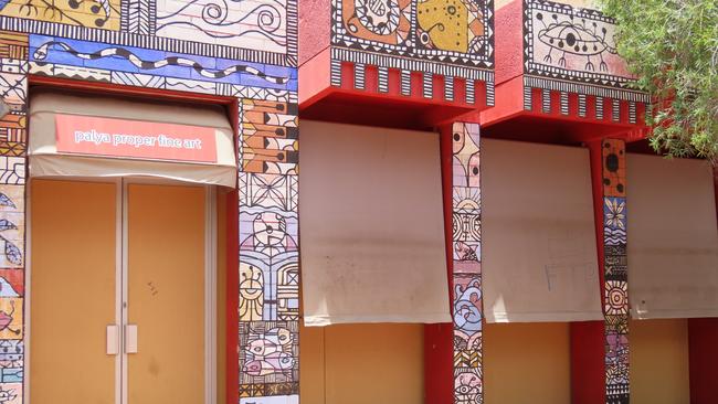 Boarded up shops and businesses in Todd Mall, Alice Springs. February 2023. Picture: Annabel Bowles