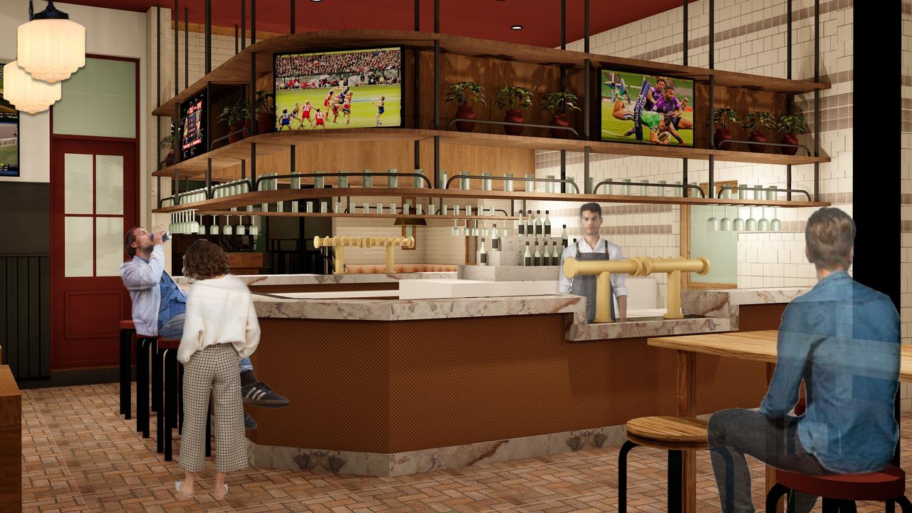 Concept art for the new Spotted Cow in Toowoomba, which has been bought by Hallmark Group.