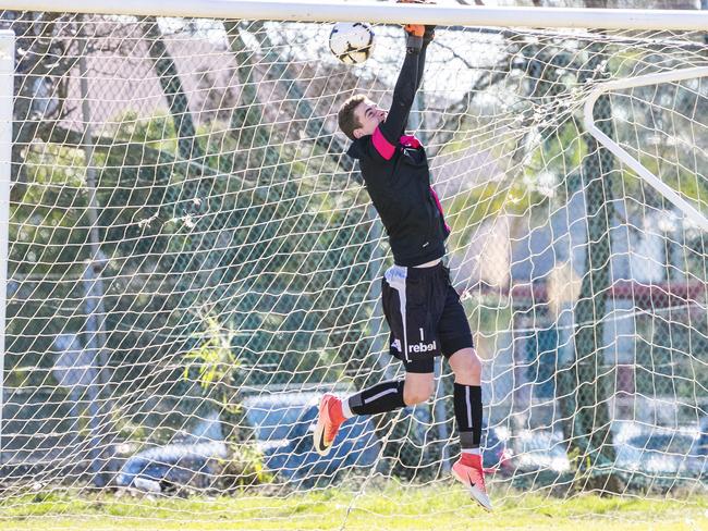 Kasper Stockill in the Queensland Schools Premier League Football match between Marsden and Corinda at Darra, Thursday, July 30, 2020 - Picture: Richard Walker