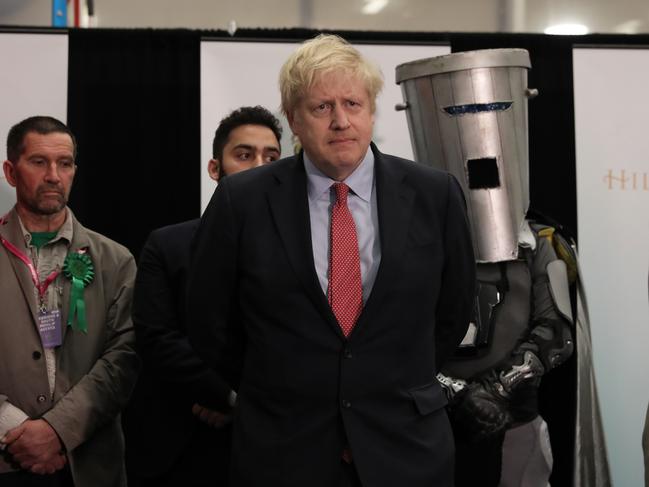 Prime Minister Boris Johnson speaks at the vote declaration for his Uxbridge and South Ruislip constituency. Picture: Dan Kitwood