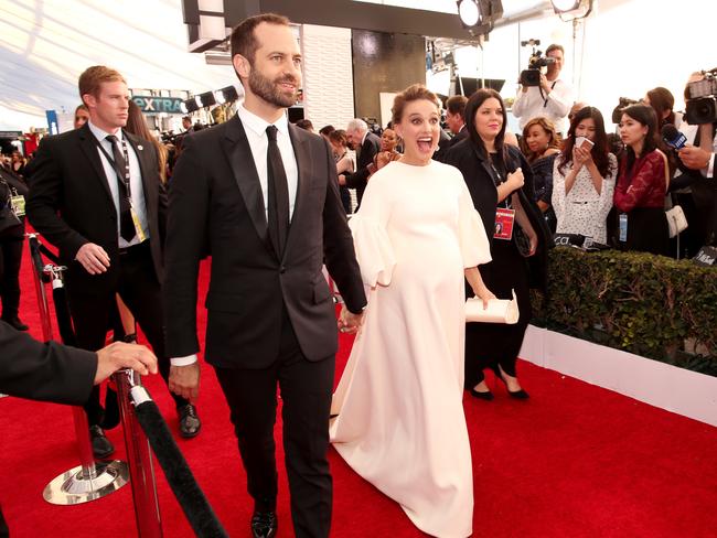 Benjamin Millepied and actor Natalie Portman attend The 23rd Annual Screen Actors Guild Awards at The Shrine Auditorium on January 29, 2017 in Los Angeles, California. Picture: Getty
