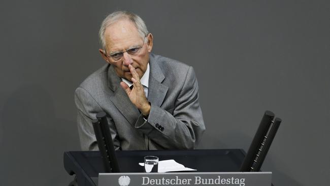 German Finance Minister Wolfgang Schaeuble during a debate on the crisis.