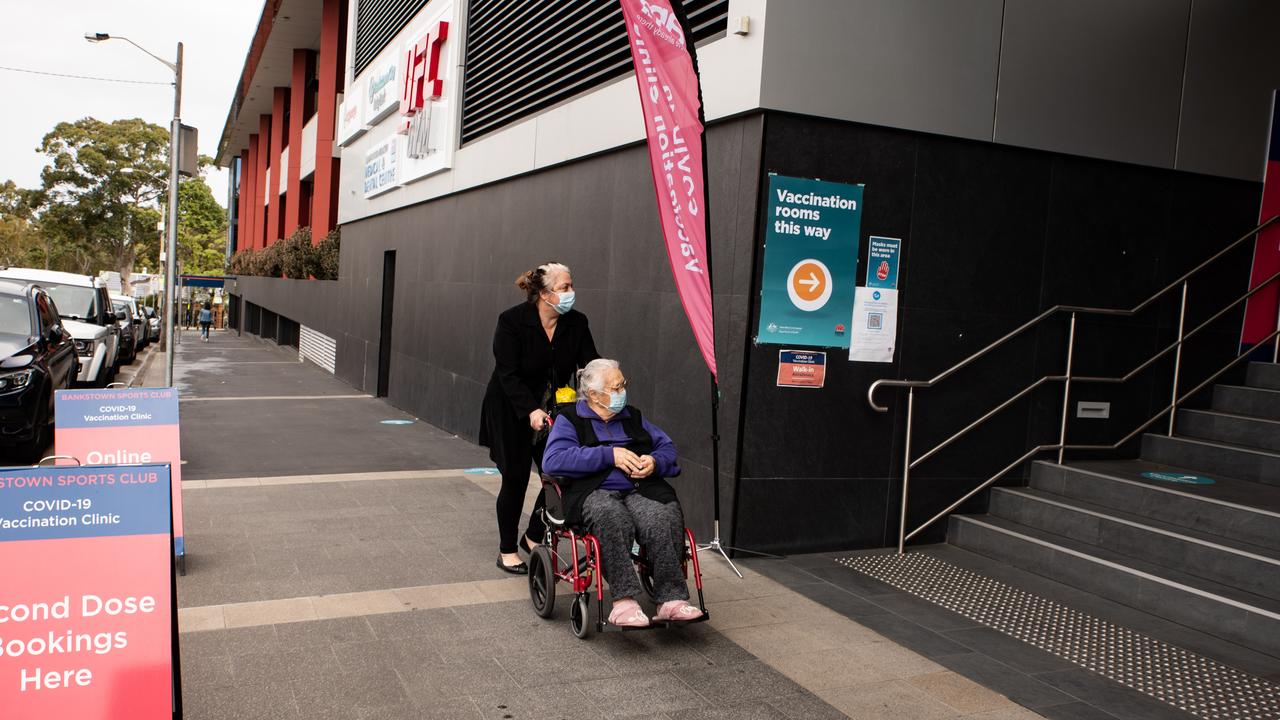 The streets of Bankstown were mostly deserted as the blighted LGA endures harsher lockdown rules. Picture: NCA NewsWire/ Flavio Brancaleone