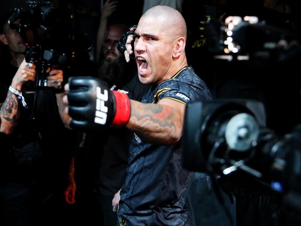 Pereira’s unique walkout is inspired by his roots. Picture: Chris Unger/Zuffa LLC via Getty Images