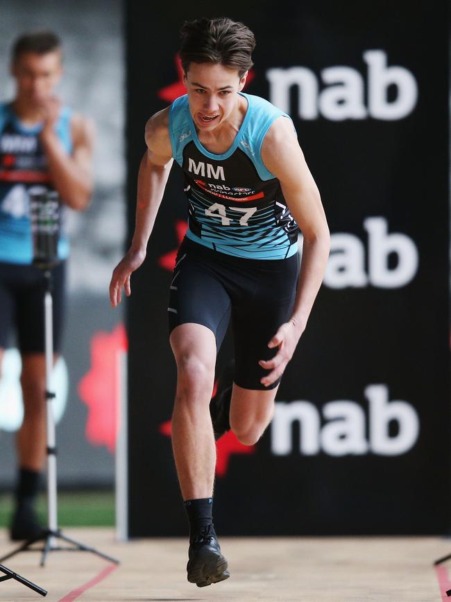 Tyler Brown at the AFL Draft Combine.