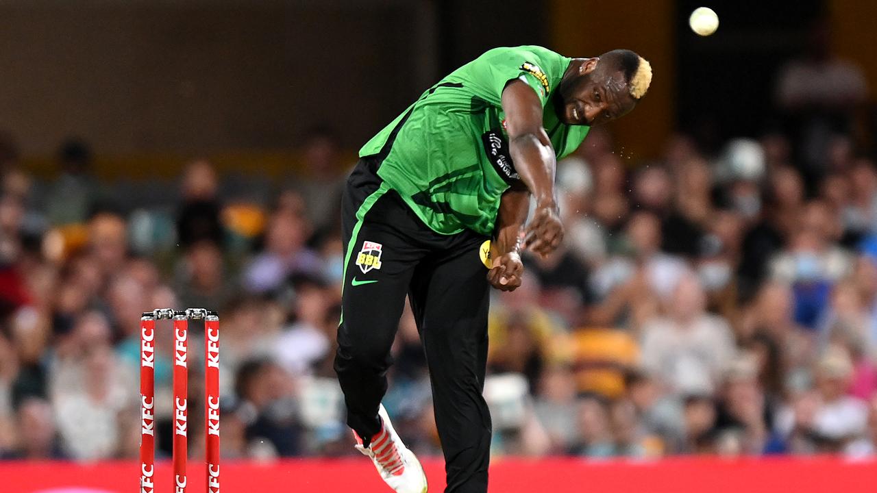 Andre Russell of the Stars. Photo by Bradley Kanaris/Getty Images