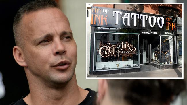 Police also searched the City of Ink tattoo parlour, which former Richmond player Jake King is a part-owner of. Picture: AAP