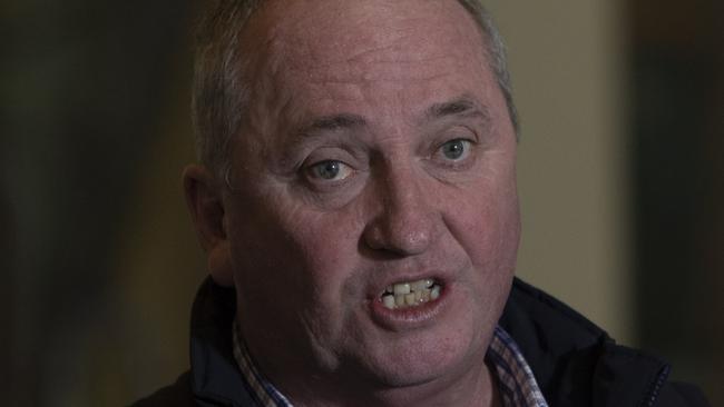 CANBERRA, AUSTRALIA - NCA NewsWire Photos May 31 2022: Former leader of the National Party, Barnaby Joyce talks to the media at Parliament House. Picture:NCA NewsWire / Andrew Taylor