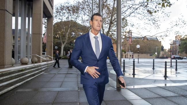 Ben Roberts-Smith, pictured outside the Federal Court in Sydney.