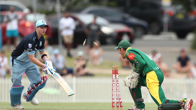 Smith was stumped at Coogee Oval. (Photo by Mark Metcalfe/Getty Images)