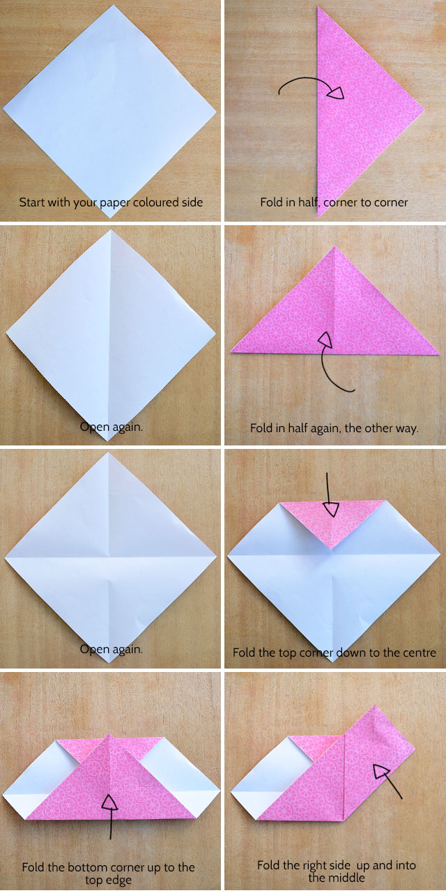 how to make a paper heart step by step