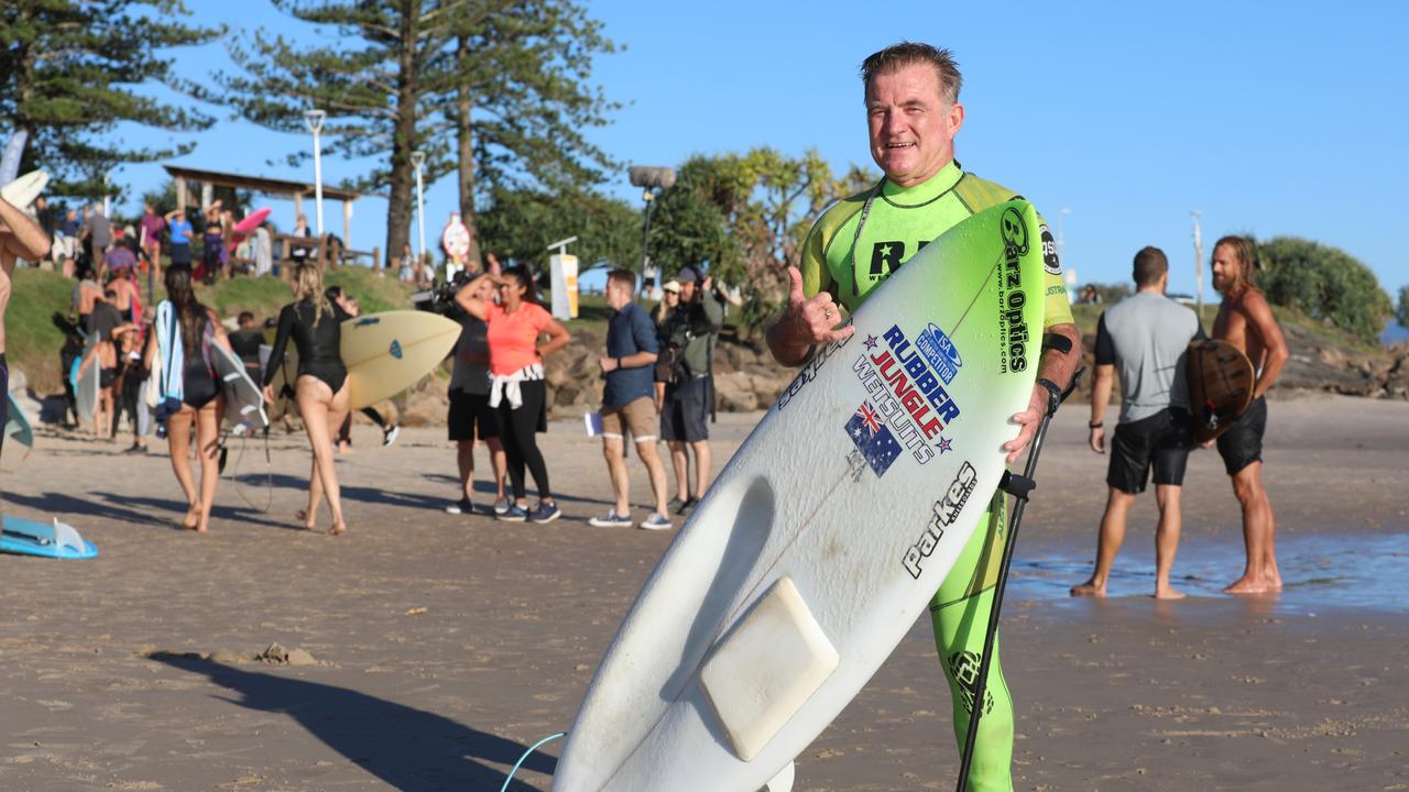 Mark "Mono" Stewart is the adaptive surfing world champion. Picture: Liana Boss