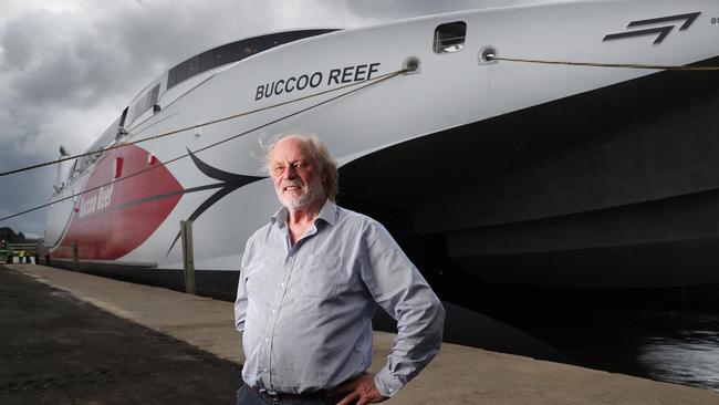 Robert Clifford of Incat with new ferry Buccoo Reef that will be used in Trinidad and Tobago. Picture: NIKKI DAVIS-JONES