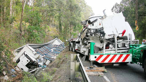 The horror stretch of the Pacific Highway south of Urunga. Picture: Frank Redward