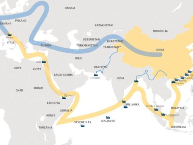 Kind of a big deal: The Chinese Belt and Road Initiative aims to link South East Asia, the Middle East and Africa. Source: Lowy Institute