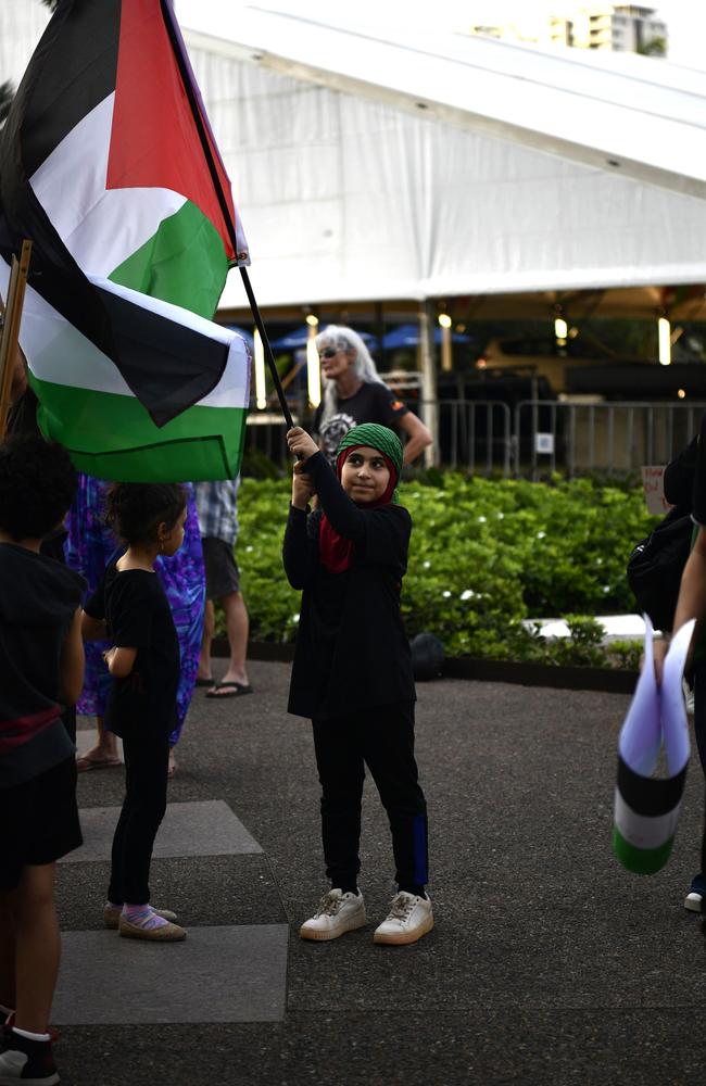 Hundreds of Territorians attended a protest outside of NT parliament on Friday October 27 calling for a ceasefire in the Gaza conflict.