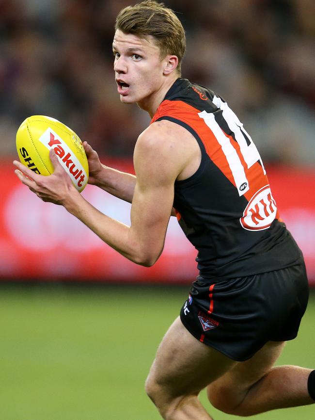 Essendon debutant Jordan Ridley did some nice things. Pic: Michael Klein