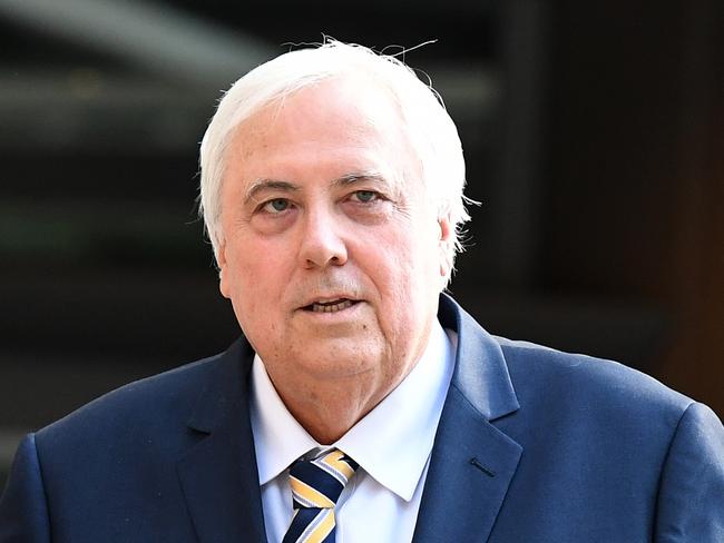 Clive Palmer leaves the Federal Court in Brisbane, Thursday, Feb. 16, 2017. Liquidators are resuming their examination of former federal MP Clive Palmer, over the collapse of Queensland Nickel. (AAP Image/Dan Peled) NO ARCHIVING