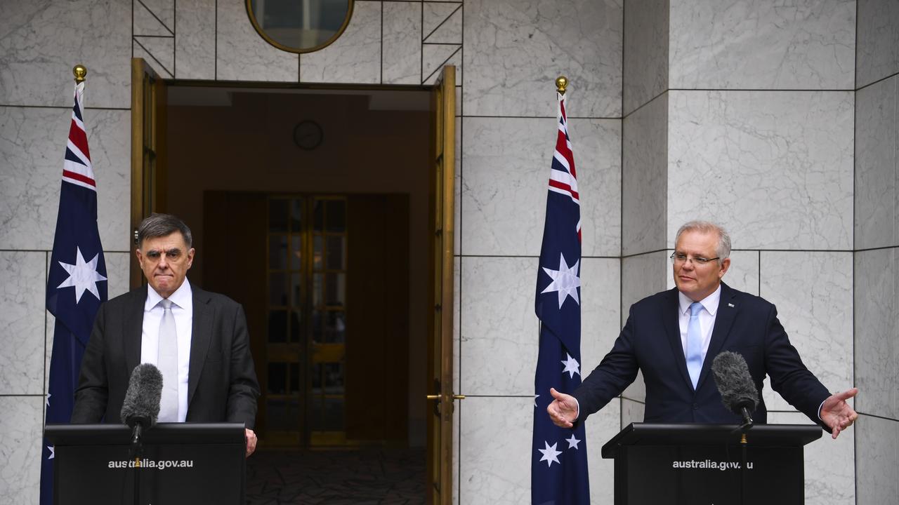 Chief Medical Officer Brendan Murphy has become a familiar face during the outbreak. Picture: AAP Image/Lukas Coch