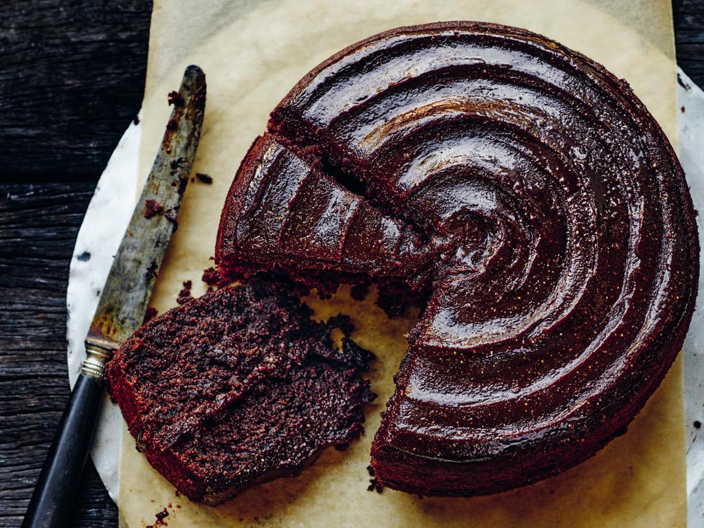 Donna Hay’s chocolate fudge cake; oat and coconut chocolate cookie