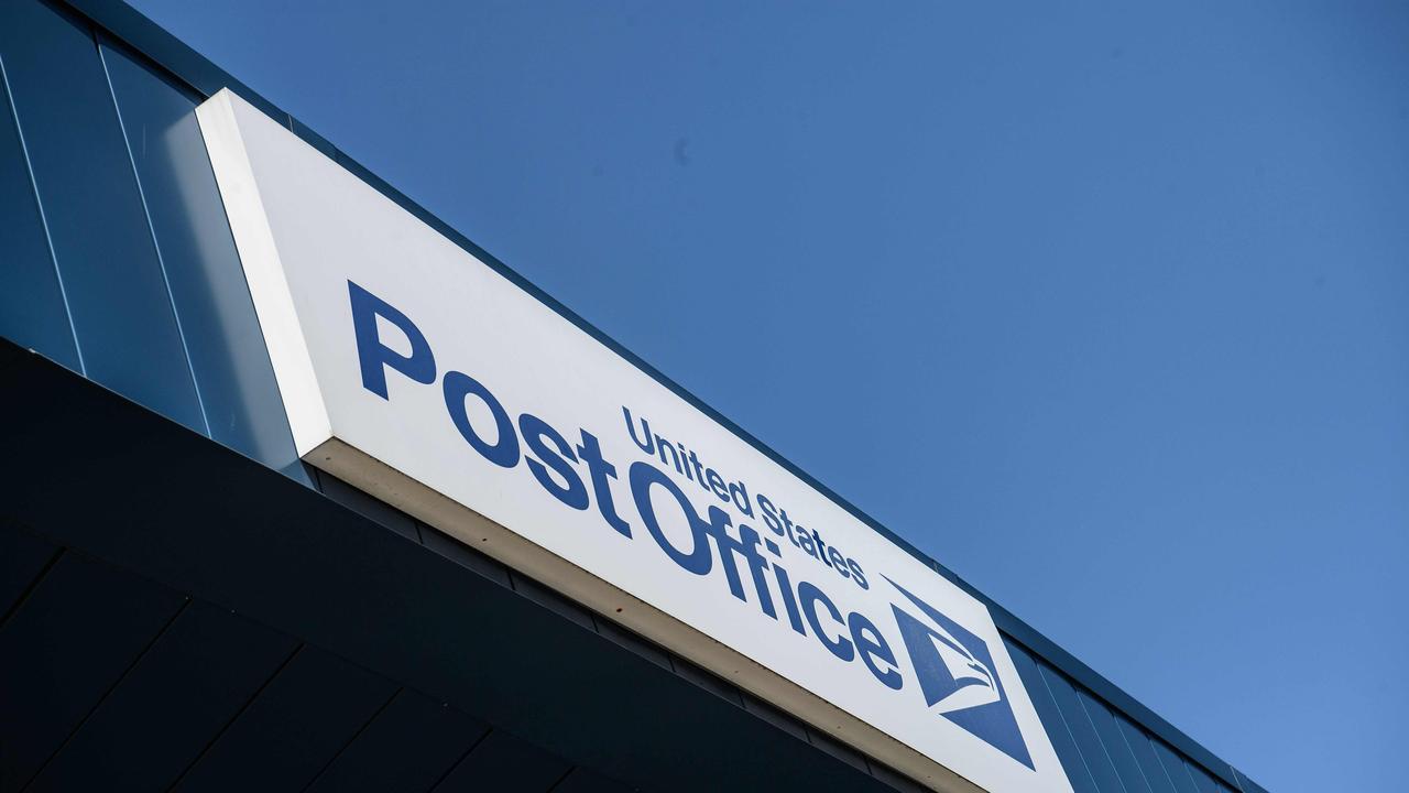 A USPS sign outside an office. Picture: Nicholas Kamm / AFP)