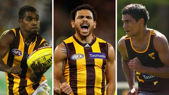 Carl Peterson, Cyril Rioli and Jermaine Miller-Lewis as well as former staffer Leon Egan have been named. Photo: Getty Images