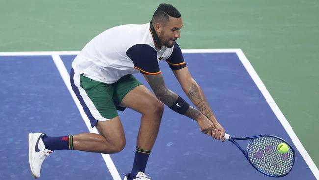 Nick Kyrgios’ start to the Australian tennis summer has been delayed. Picture: AFP