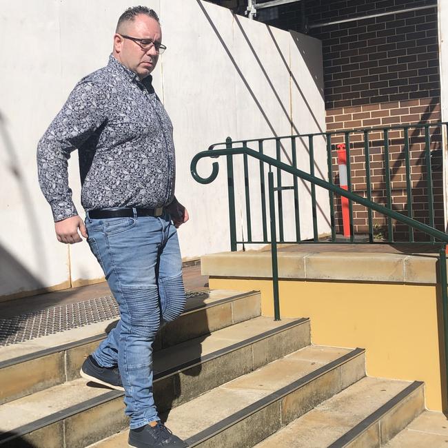 Stewart McMillian, 35, of Balgowlah, leaving Manly Local Court on Wednesday. He was fined $1000 and disqualified from driving for nine months. Picture: Manly Daily