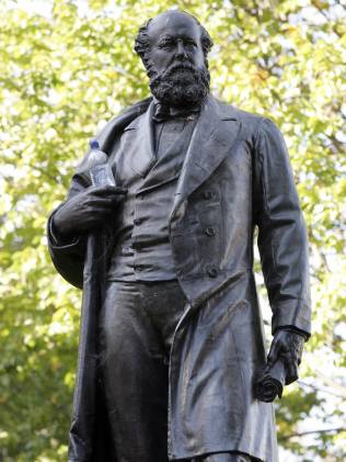 Hobart council officials are preparing to tear down a statue of the state's 15th Premier William Crowther (pictured). Picture: News Ltd