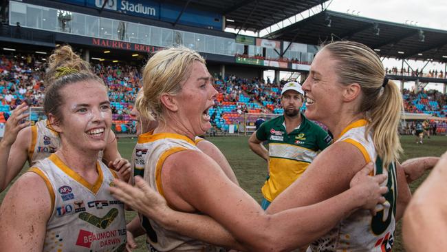 Kate Atkins in the 2023-24 NTFL Women's Grand Final between PINT and St Mary's. Picture: Pema Tamang Pakhrin