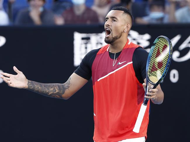 Nick Kyrgios says it’s time he brings the “dog” back to tennis. Picture: Darrian Traynor/Getty Images